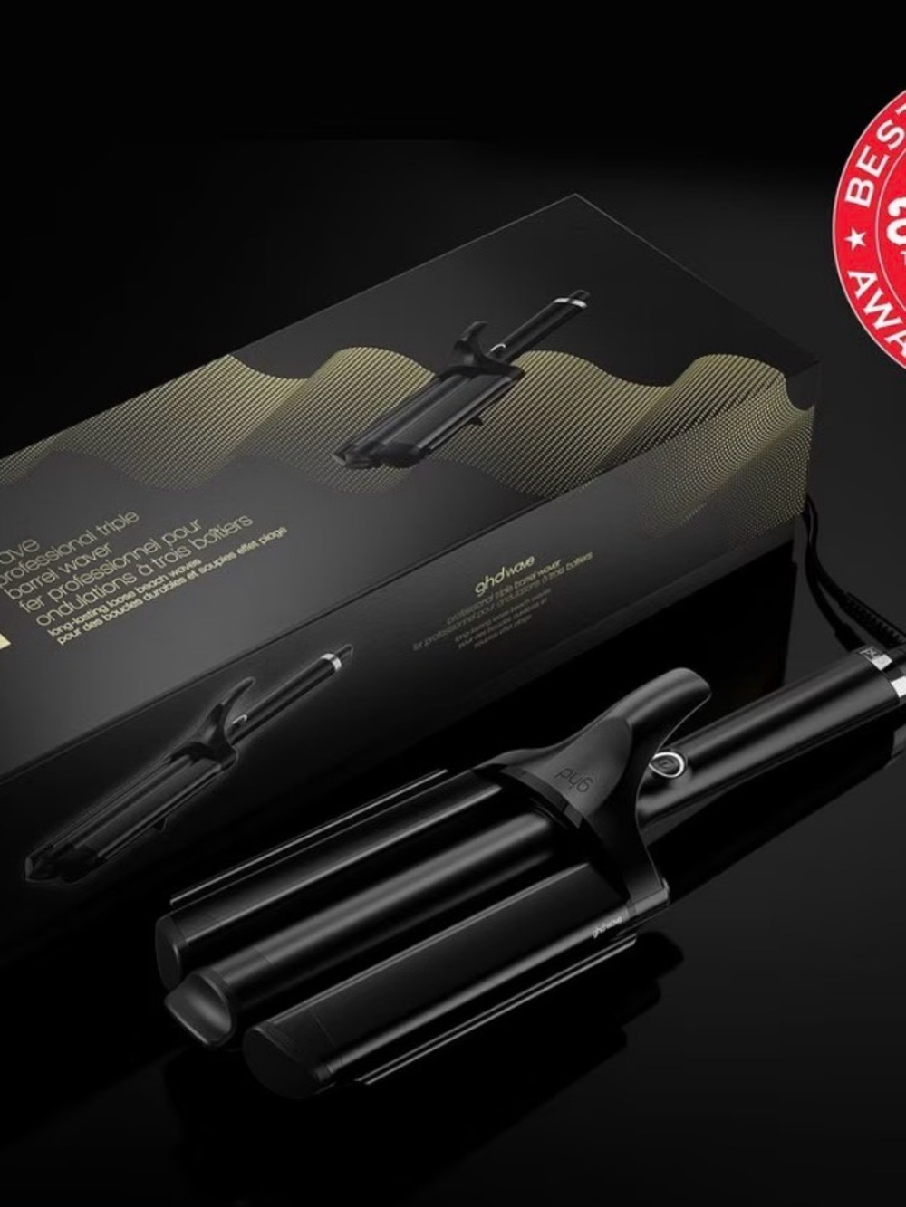 ghd Black Triple Barrel Waver Styling Iron